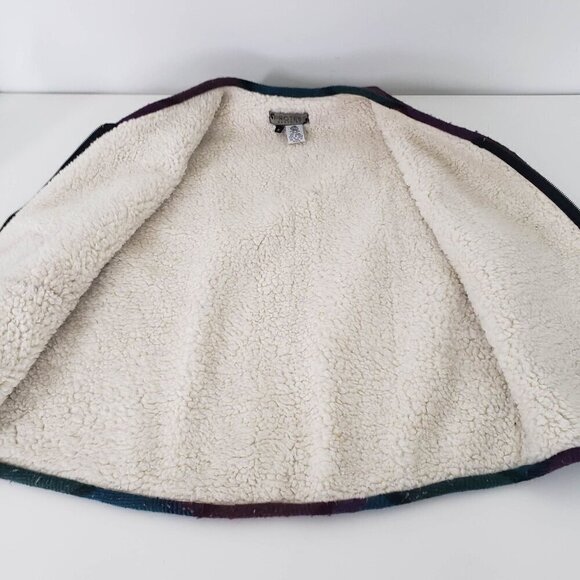 Vintage Wool Blend Plaid Vest Fleece Lined Pockets Full Zip Womens Size Medium - Picture 6 of 12